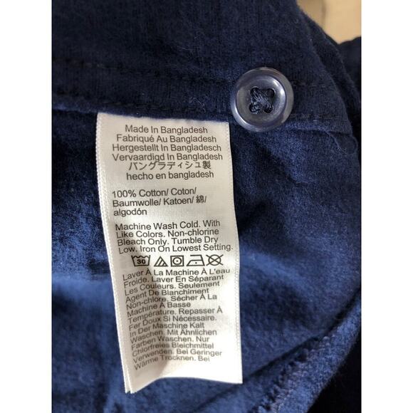 J. Crew Heavyweight Chamois Workshirt Utility 100% Cotton Navy Blue NWT Medium - Picture 8 of 10